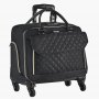 VEVOR Rolling Laptop Bag, Fits Up to 17.3 Inch Laptop, Wheeled Briefcase, Roller Computer Tote Bag with 4 Spinner Wheels & TSA Lock, Laptop Case for Work Travel Business, Women & Men (Black Gold)