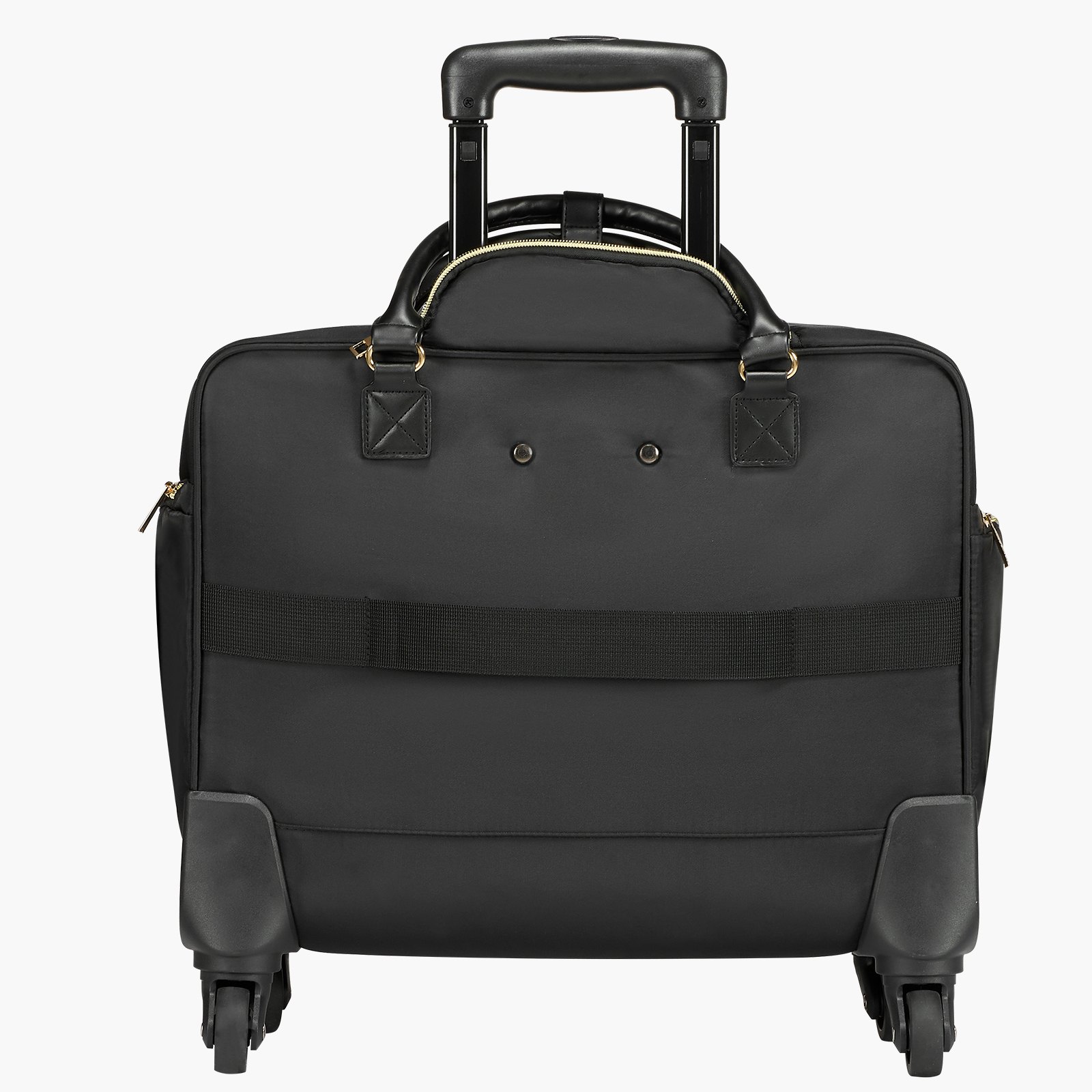 VEVOR Rolling Laptop Bag 17,3 inch / 43,9 cm Wheeled Computer Bag for Women Men Black Gold
