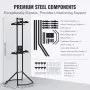 VEVOR 4 Bike Storage Rack, Free Standing Gravity Wall Vertical Bike Rack, Fully Adjustable Bike Rack Garage, Sturdy Steel & Easy Assemble, for Garage, Living Room, Shed, Holds Up to 260 lbs Black