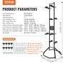 VEVOR 4 Bike Storage Rack, Free Standing Gravity Wall Vertical Bike Rack, Fully Adjustable Bike Rack Garage, Sturdy Steel & Easy Assemble, for Garage, Living Room, Shed, Holds Up to 260 lbs Black