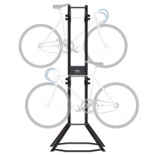 VEVOR 4 Bike Storage Rack, Free Standing Gravity Wall Vertical Bike Rack, Fully Adjustable Bike Rack Garage, Sturdy Steel & Easy Assemble, for Garage, Living Room, Shed, Holds Up to 260 lbs Black