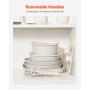VEVOR 17 Piece Pots and Pans Set Granite Nonstick Kitchen Cookware White