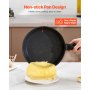 17 Piece Pots and Pans Set Granite Nonstick Kitchen Cookware Induction Black