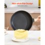VEVOR 19 Piece Pots and Pans Set Granite Nonstick Kitchen Cookware Black