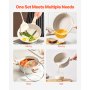 VEVOR 17 Piece Pots and Pans Set Granite Nonstick Kitchen Cookware White