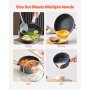 VEVOR 17 Piece Pots and Pans Set Granite Nonstick Kitchen Cookware Black