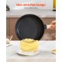 VEVOR 17 Piece Pots and Pans Set Granite Nonstick Kitchen Cookware Black
