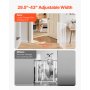 Baby Gate 29.5-43 Inches Adjustable Width 28 Inches High Dog Gate White