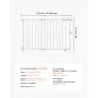 VEVOR Baby Gate, 29.5-43 Inches Adjustable Width, 28 Inches High Dog Gate, No Threshold Bar, Easy Step Walk Thru, for Child Pet Security, with Screws, One-Hand Open, for Stairs and Doorways, White