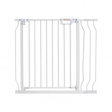 VEVOR Dog Gate, 29.5"-57.8" Extra Wide, 30" High, Stair Gate for Stairs Doorways and House, Easy Step Walk Thru Auto Close Gate Pet Security Gate with Pressure Mount Kit and Wall Mount Kit, White