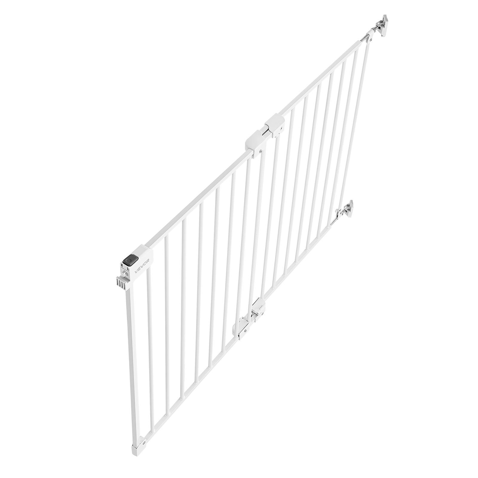 VEVOR Baby Gate for Stairs, 670-1080 mm Adjustable Width, 715 mm High Dog Gate, No Bottom Bar, One-Handed Operation, Easy Drilling Installation with Hardware Kit, for Stairs, Doorways, and House