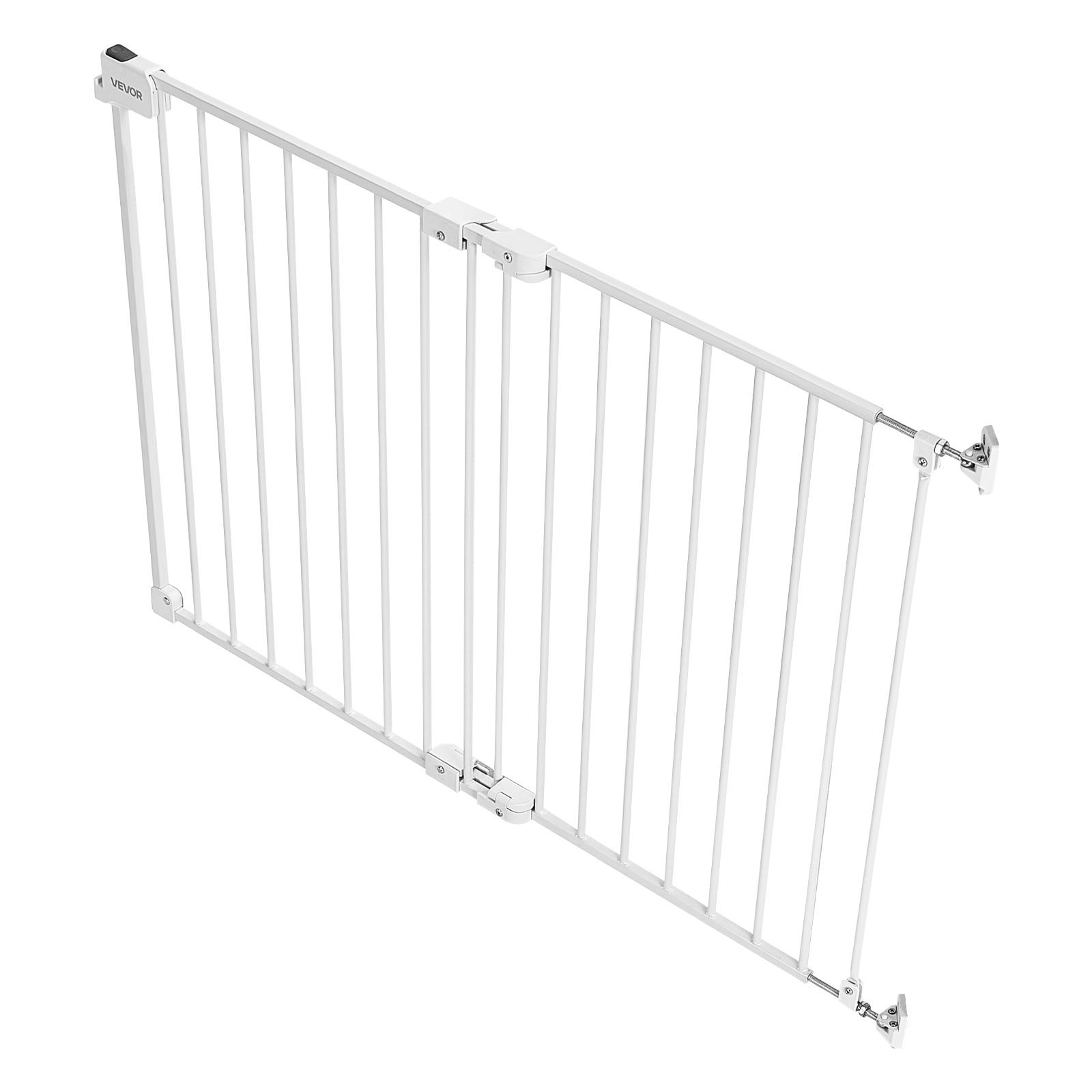 VEVOR Baby Gate for Stairs, 670-1080 mm Adjustable Width, 715 mm High Dog Gate, No Bottom Bar, One-Handed Operation, Easy Drilling Installation with Hardware Kit, for Stairs, Doorways, and House