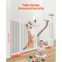 Baby Gate 26-48 Inches Adjustable Width 36 Inches High Dog Gate White