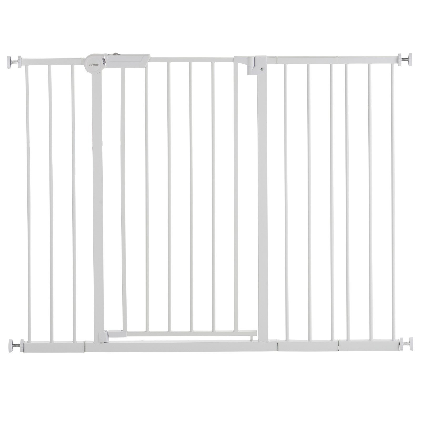 VEVOR Baby Gate, 26-48 Inches Adjustable Width, 36 Inches High Dog Gate, Easy Step Walk Thru, for Child Pet Security, Pressure Mount Kit, Wall Cups, One-Hand Open, for Stairs and Doorways, White