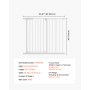 VEVOR Baby Gate, 26-40 Inches Adjustable Width, 36 Inches High Dog Gate, Easy Step Walk Thru, for Child Pet Security, Pressure Mount Kit, Wall Cups, One-Hand Open, for Stairs and Doorways, White