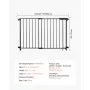 VEVOR Baby Gate, 29.5-43 Inches Adjustable Width, 28 Inches High Dog Gate, No Threshold Bar, Easy Step Walk Thru, for Child Pet Security, with Screws, One-Hand Open, for Stairs and Doorways, Black
