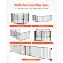 VEVOR Baby Gate, 192 Inches Extra Wide, 28 Inches High 8-Panel Foldable Dog Gate, for Child Pet Security, One-Hand Open, Install Between Two Walls or As a Fence, for Stairs and Doorways, Black