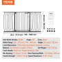 VEVOR Baby Gate, 749-1468 mm Extra Wide, 762 mm High, Dog Gate for Stairs Doorways and House, Easy Step Walk Thru Auto Close Child Gate Pet Security Gate with Pressure Mount and Wall Mount Kit, Black