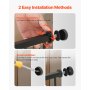 Baby Gate 60.6-63.3 Inches Adjustable Width 30 Inches High Dog Gate Black