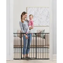 Baby Gate 26-48 Inches Adjustable Width 36 Inches High Dog Gate Black