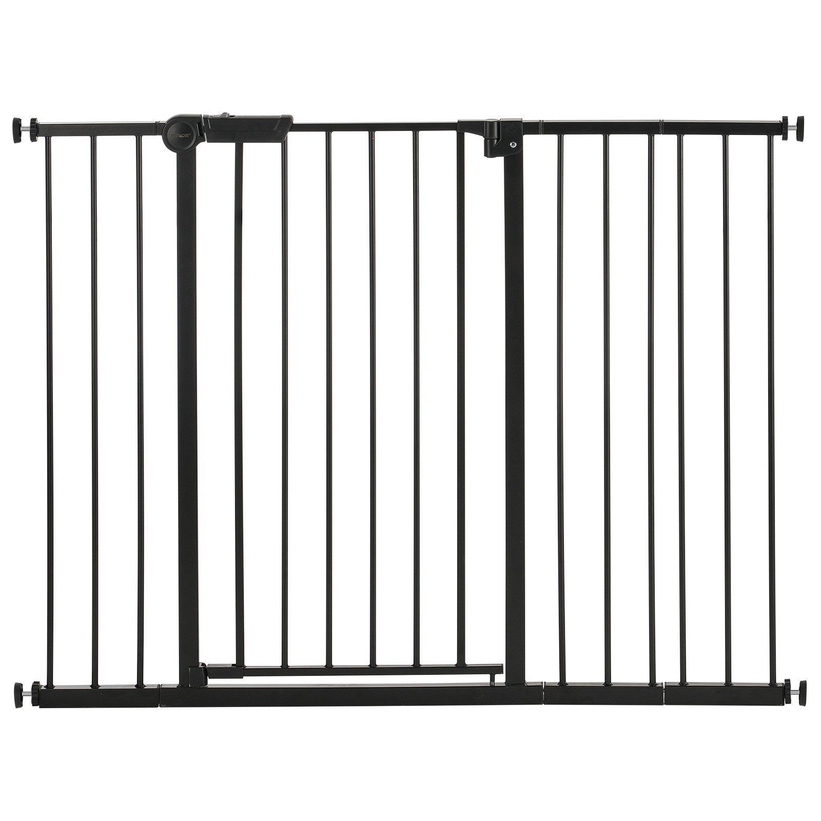 VEVOR Baby Gate, 26-48 Inches Adjustable Width, 36 Inches High Dog Gate, Easy Step Walk Thru, for Child Pet Security, Pressure Mount Kit, Wall Cups, One-Hand Open, for Stairs and Doorways, Black