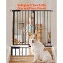 Baby Gate 26-40 Inches Adjustable Width 36 Inches High Dog Gate Black