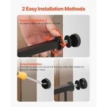 Baby Gate 26-40 Inches Adjustable Width 36 Inches High Dog Gate Black