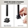 VEVOR Aluminum Alloy Baluster Shoes Stair Flat Shoe with Screw Holes for 1/2 Inch Square Scroll Basket Twist Knuckle Staircase Balusters Metal Spindle Railing, Satin Black (50 Pcs)