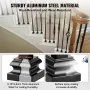 VEVOR Aluminum Alloy Baluster Shoes Stair Flat Shoe with Screw Holes for 1/2 Inch Square Scroll Basket Twist Knuckle Staircase Balusters Metal Spindle Railing, Satin Black (50 Pcs)