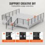 VEVOR Cable Railing Post, 42" x 1" x 2" Steel Horizontal Hole Deck Railing Post, 13 Pre-Drilled Holes, SUS304 Stainless Steel Cable Rail Post with Horizontal and Curved Bracket, LGZH106.72.55CQ93V0