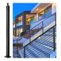 VEVOR Cable Rail Post,  42 x 1.97 x 1.97", Level Deck Stair Post, Cable Handrail Post Stainless Steel Brushed Finishing Deck Railing DIY Picket Without Hole Stair Railing Kit With Mount Bracket Black