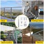 VEVOR Cable Railing Post Level Deck Stair Post 42 x 0.98 x 1.97" Cable Handrail Post Stainless Steel Wire Drawing Deck Railing DIY Picket Without Hole Stair Railing Kit with Mount Bracket Silver