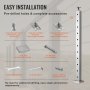 VEVOR Cable Railing Post Level Deck Stair Post 36 x 0.98 x 1.97" Cable Handrail Post Stainless Steel Wire Drawing Deck Railing Pre-Drilled Pickets with Mounting Bracket Stair Railing Kit Silver