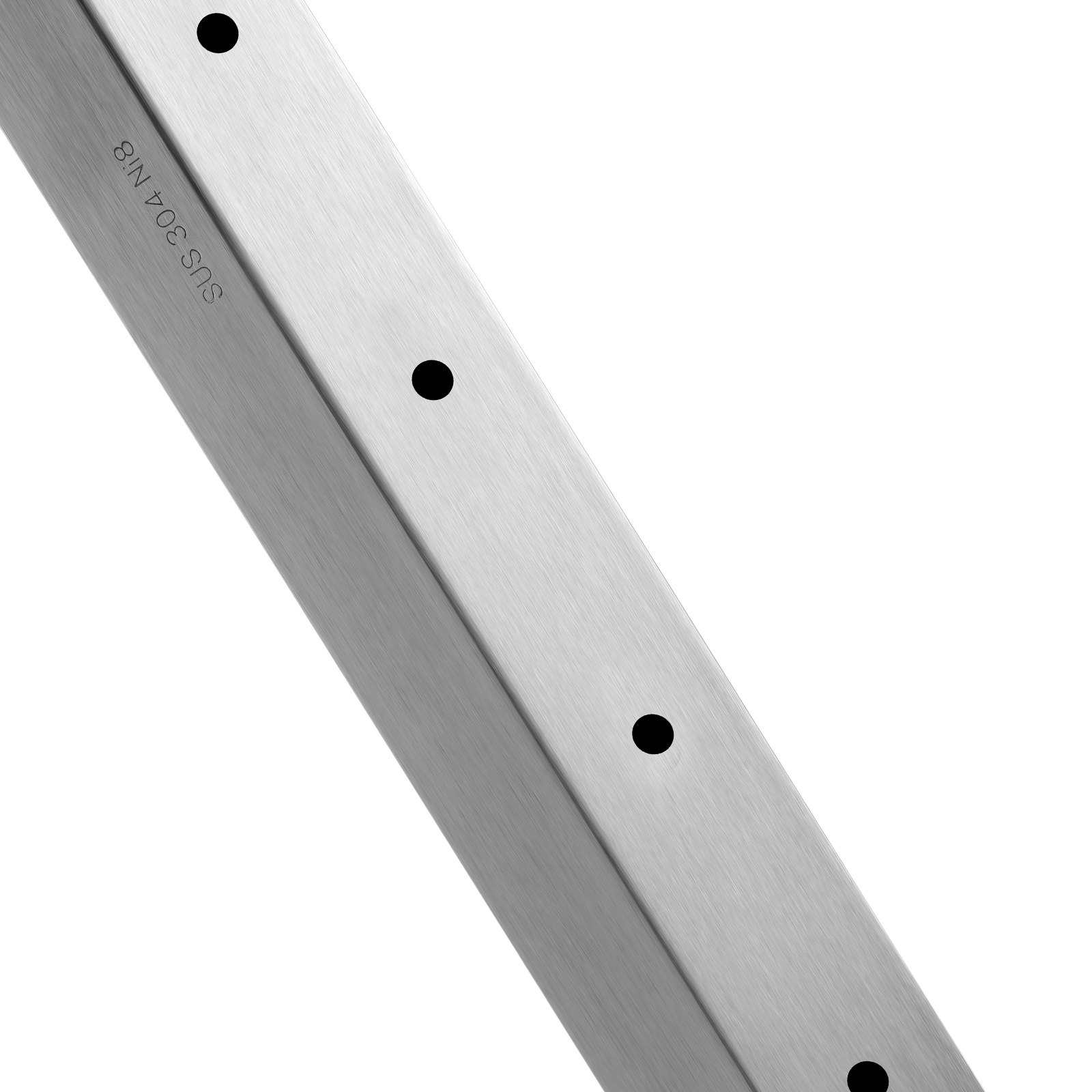 VEVOR Cable Railing Post, 36" x 1" x 2" Steel Horizontal Hole Deck Railing Post, 11 Pre-Drilled Holes, SUS304 Stainless Steel Cable Rail Post with Horizontal and Curved Bracket, LGZYY91.42.551C3JV0