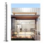 VEVOR cable railing post, modern home exterior with open patio and sleek railing design.