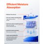 VEVOR Hanging Moisture Absorber, 9.3 oz Hanging Closet Dehumidifier Bags(10 Packs), Fragrance Free Moisture Bags in Wardrobes, Bedrooms, Bathrooms