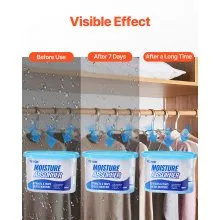 VEVOR Moisture Absorber Boxes, 10.8 oz Humidity Absorber Boxes(6 Packs), Fragrance Free Dehumidifier Attracts Extra Moisture from Your Bathroom, Closet, and Kitchen