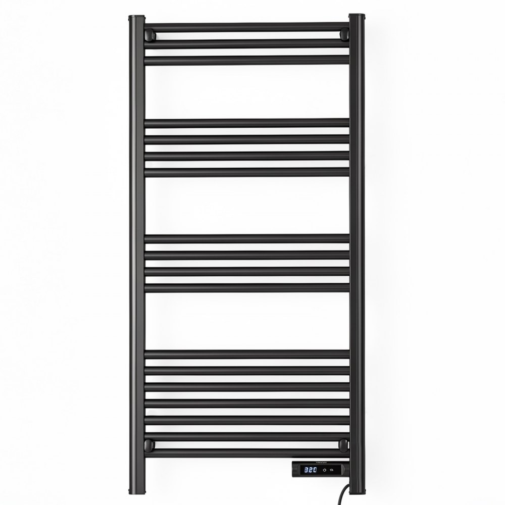 VEVOR Heated Towel Warmer Rack for Bathroom Electric Wall Mounted 18 Bars, Aluminum Alloy Towel Warmer, Overheat Protection, Heating Drying with Touch Screen, Built-In 1-8 Hour Timer, IPX4 Waterproof