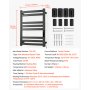 VEVOR Heated Towel Warmer Rack for Bathroom Electric Wall Mounted 8 Bars, Aluminum Alloy Towel Warmer, Overheat Protection, with Touch Screen, 1-24H Timer, 32 to 131°F Adjustable, IPX4 Waterproof