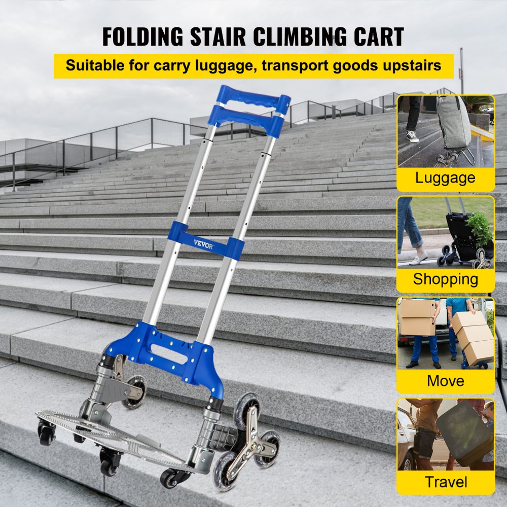  Carrito de la compra plegable con 6 ruedas de gran capacidad  para subir escaleras con marco de aleación de aluminio para equipaje de  compras (color 07) : Productos de Oficina