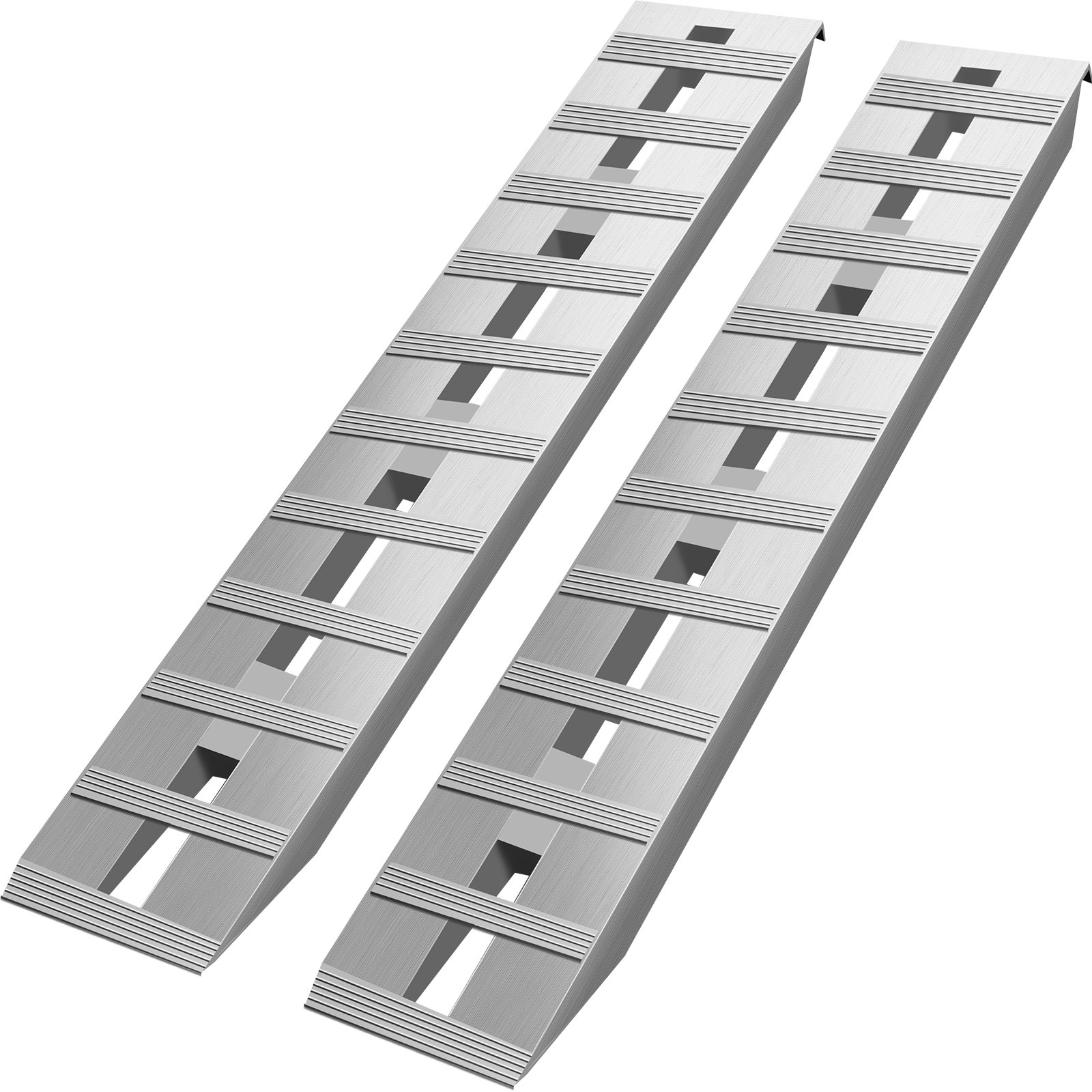 VEVOR 60\'\' X 12\'\' Aluminum Trailer Ramps 6000LBS Total Beavertail Hook End 1 Pair 2 Ramps