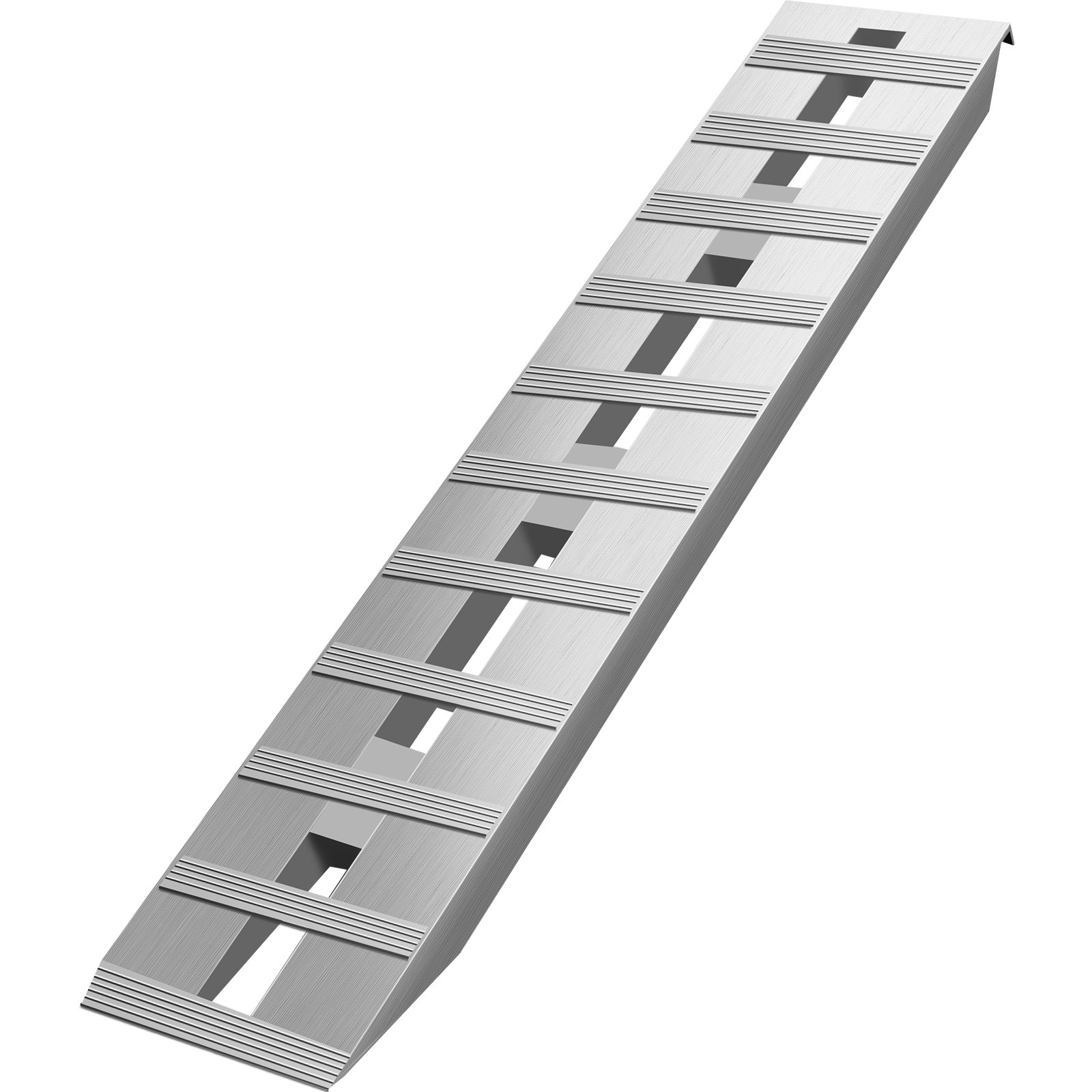 VEVOR 152.4 x 30.5 cm Aluminum Trailer Ramps 2721.6 kg Total Beavertail Hook End 1 Pair 2 Ramps