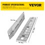 VEVOR 183 x 36 cm Aluminum Ramps 6000Lbs Car Trailer Truck Hook End 1 Pair Ramps
