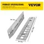 VEVOR 213.4 cm x 35.6 cm Aluminum Loading Ramps 2721.6 kg Car Trailer Truck Hook End 1 Pair