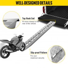 VEVOR 213 x 36 cm Aluminum Ramps 6000Lbs Car Trailer Truck Hook End 1 Pair Ramps