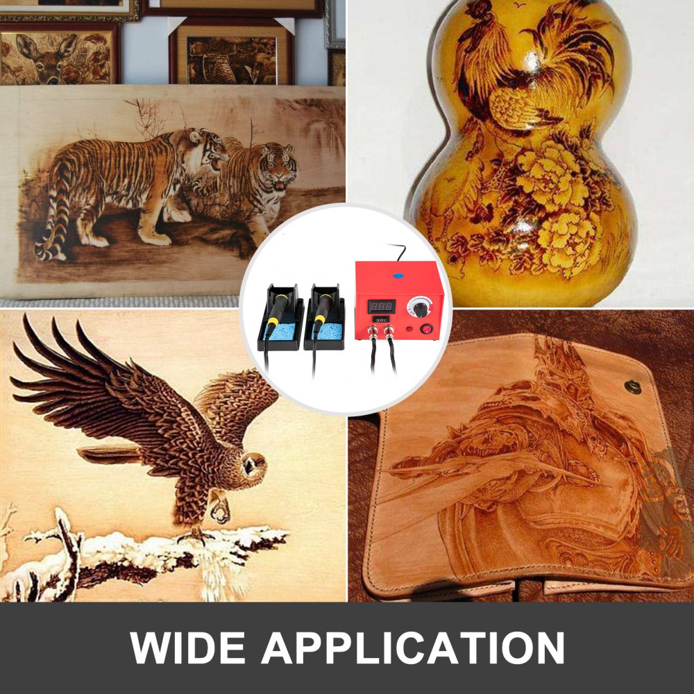 Upgrade Multifunction Pyrography Wood Burning Machine Pen 50w Gourd Leather Tool
