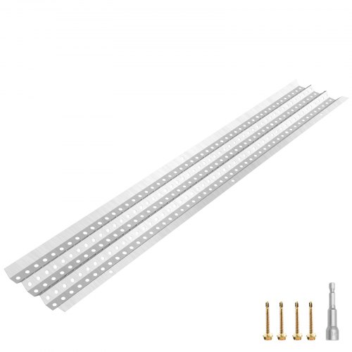 VEVOR Gutter Guards, 5" x 3' Each Gutter Covers System, 18 Packs 54 FT Leaf Gutter Guards, Mill Finish Aluminum Guards for Gutter, DIY Length Cut Gutter Covers for Roofs of Wood, Mental, Shingle