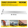 VEVOR Protectores de canalones, 5" x 3' cada sistema de cubiertas de canalones, 18 paquetes de protectores de canalones de hojas de 54 pies, protectores de aluminio con acabado de molino para canalones, cubiertas de canalones de corte de longitud DIY para techos de madera, mental, tejas