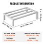 Βάση Dunnage αλουμινίου VEVOR Stationary Dunnage Rack 36” x 20” x 8” ράφι αποθήκευσης