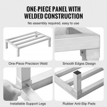 VEVOR Aluminum Dunnage Rack Stationary Dunnage Rack 36” x 20” x 8” Storage Rack